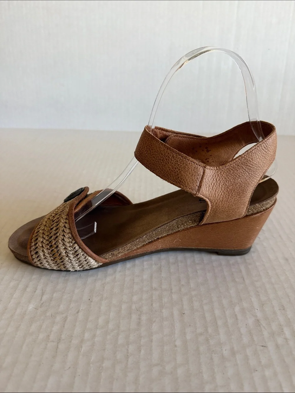Taos Holiday Leather And Jute Wedge Sandals